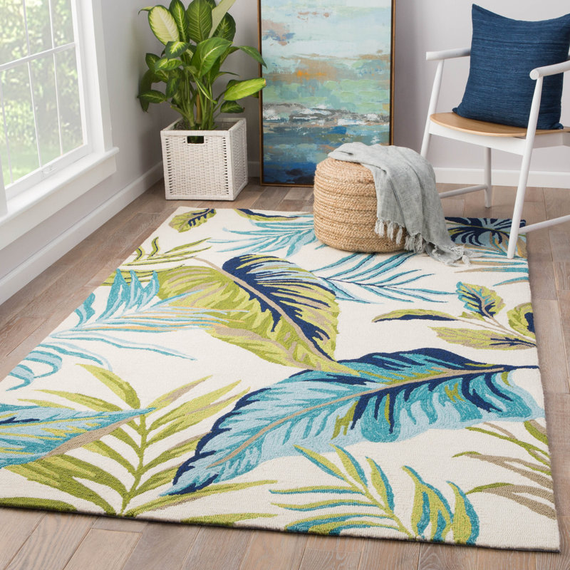 JaipurLiving Montego Hand Hooked Blue/Green Indoor/Outdoor Area Rug